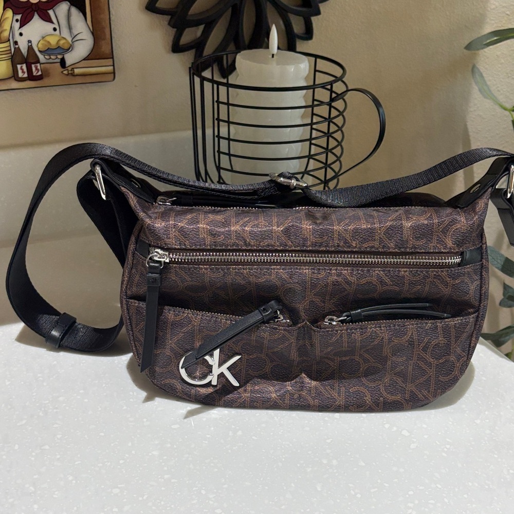 Calvin Klein Black and Brown Belt Bag